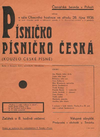 opereta Psniko psniko esk (rok 1936)