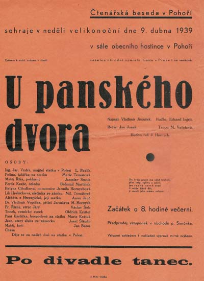 vesel nrodn opereta U panskho dvora (rok 1939)